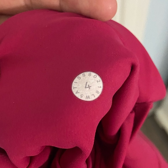 Lululemon Fast & Free 7/8 Tight II *Nulux 25" Violet Red - Picture 2 of 6